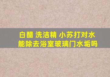 白醋 洗洁精 小苏打对水 能除去浴室玻璃门水垢吗